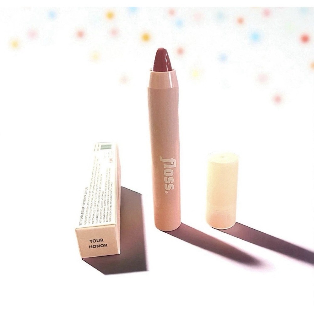 Floss Lip Advocate Sheer Lip Tint Crayon in YOUR HONOR 0.07 oz Brand New In Box